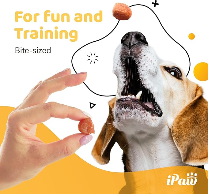 iPaw 3 Value Combo Turkey Tots Dog Treats for Puppy Training, All Natural Human Grade Dog Treat, US Sourced Raw Material, Hypoallergenic, Easy to Digest (Turkey Tots),3 Packs