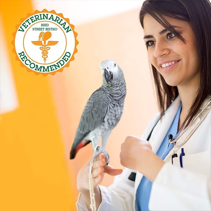 Bird Street Bistro Parrot Food - Parakeet Food - Cockatiel Food - Bird Food - Cooks in 3-15 min with Natural Grains - Legumes - Non-GMO Fruits, Vegetables, & Health Orientated Spices