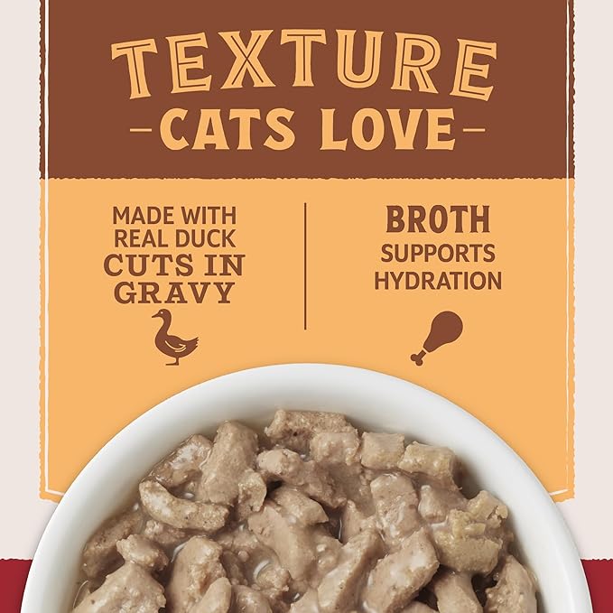 Natural Balance Ultra Protein Wet Cat Food Cuts in Gravy, Real Duck Recipe with Protein-Rich Organs for Cats - 2.7oz. (Pack of 10)