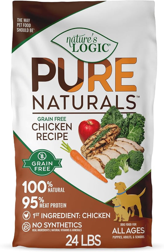 Nature’s Logic Pure Naturals™ 100% Natural Grain-Free Chicken Recipe Synthetic-Free Dry Dog Food, 24 lbs