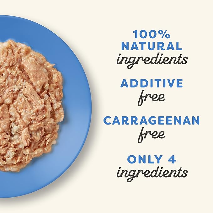 Applaws Natural Wet Canned Cat Food, Limited and Natural Ingredients, High Protein with No Artificial Additives, Tuna Fillet & Crab in Broth (24 x 2.47oz Cans)