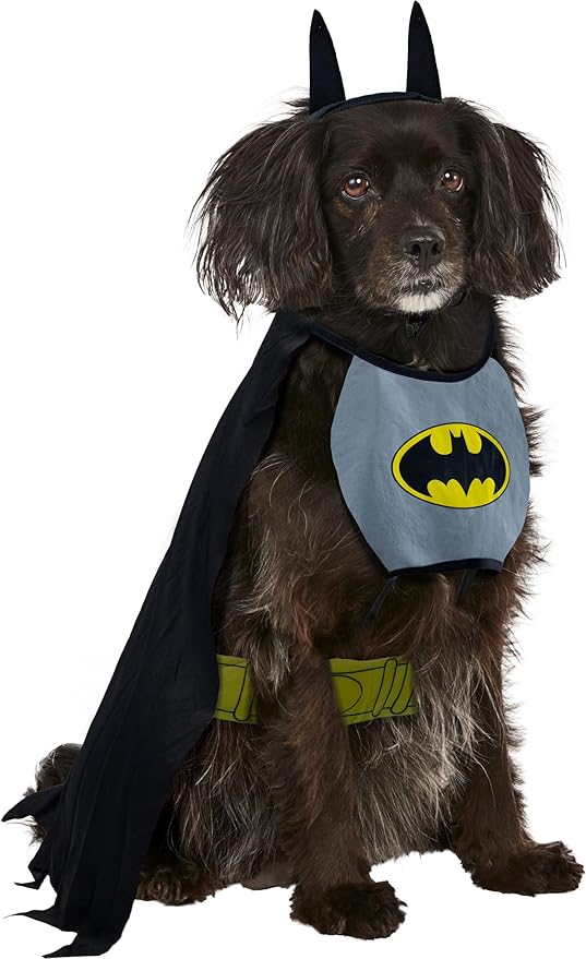 DC Comics Superheroes: Batman Pet Costume for Dogs or Cats by Rubies, Small