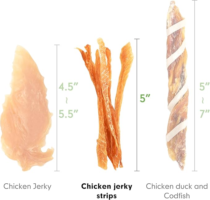 MON2SUN Chicken Jerky Dog Treats - Grain Free High Protein Chicken Strips for Small & Medium Dogs, Natural Training Treats & Healthy Rewards, Easy to Digest, 17.64 oz (Pack of 1)