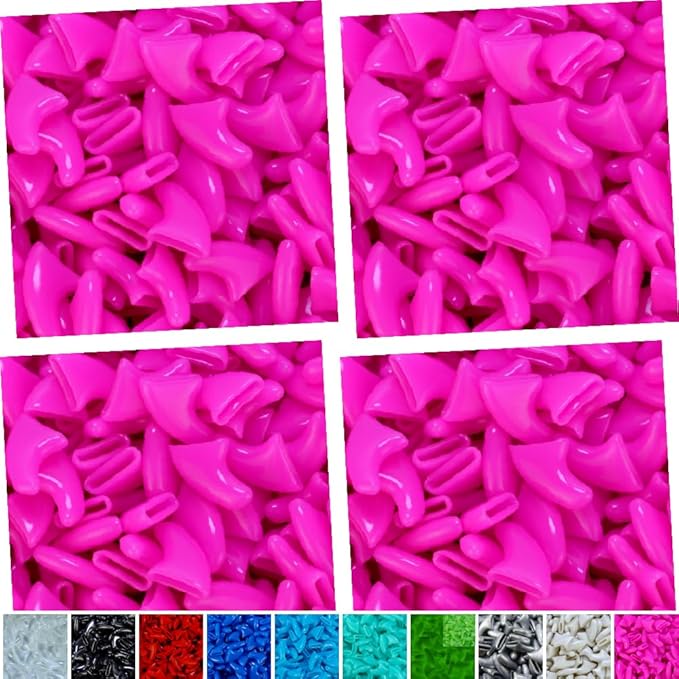 zetpo 80 pcs Cat Nail Caps | Cat Claw Covers | with Adhesives and Applicators (Rose, Medium)