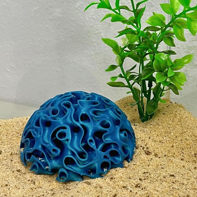 Chatelet REEFSHAPE Aquarium Coral Reef Dome - Aquarium Reef Replica for Fish Shelter & Egg Laying - Aquarium Safe Dome Structure for Fish Shrimp & Aquatic Pets (Neptune Blue)