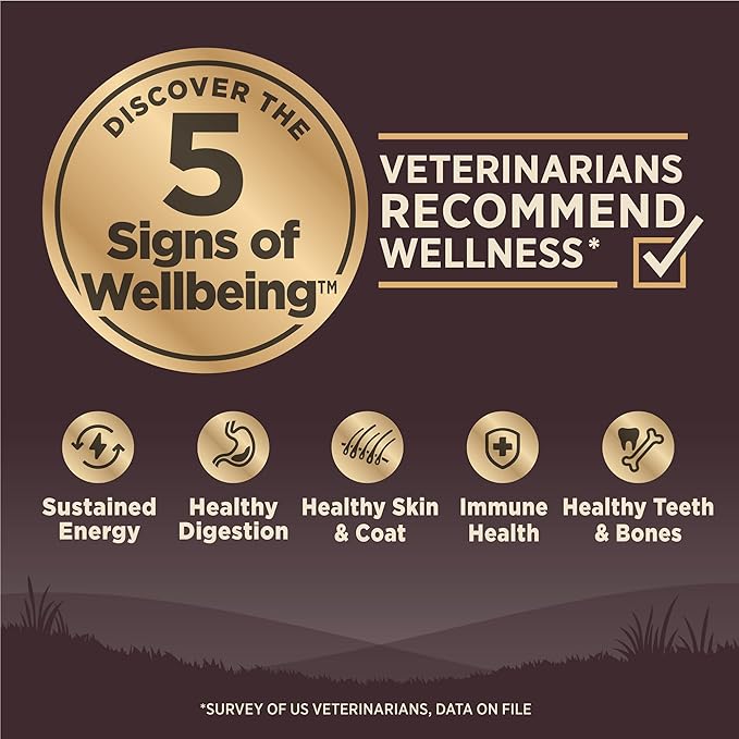 Wellness CORE Puppy Dry Dog Food, Grain Free Kibble, Natural, High Protein, Chicken and Turkey Recipe, 26 lb Bag