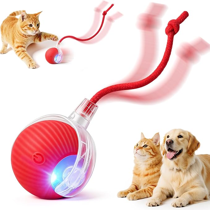Interactive Cat Ball Red