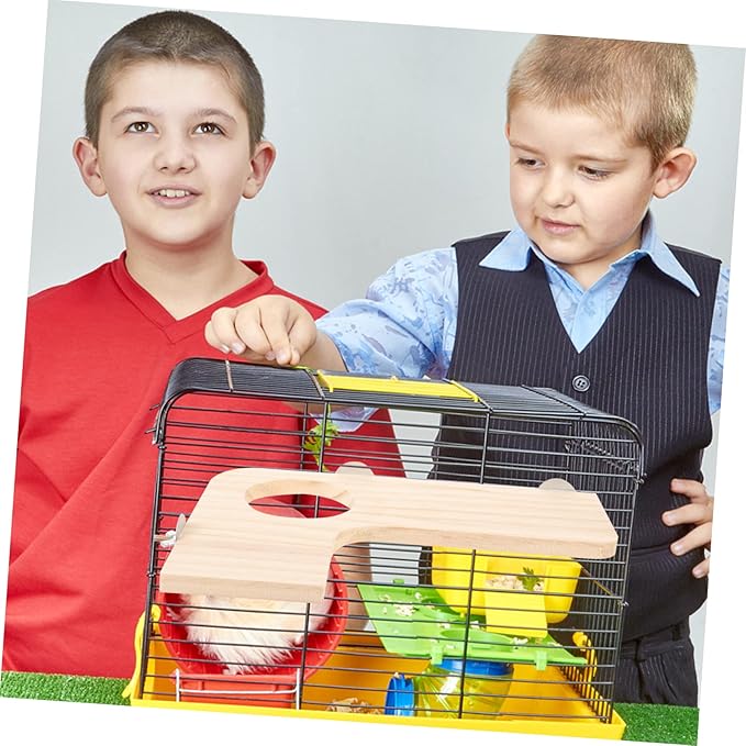 LIOOBO 1Set Wooden Pet Platform for Hamsters Chinchillas and Small Birds Versatile Climbing Board Jumping Platform for Habitat Enrichment Dwarf Hamster Accessories and Birdcage Use