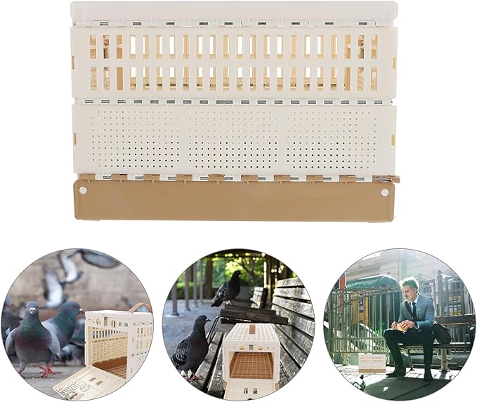 SEWACC Foldable Plastic Pigeon Cage with Handle Portable Pet Nest House for Training and Transportation Smooth Surface Easy Assembly and Storage for Racing and Domestic Birds