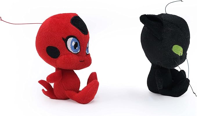ZippyPaws Miraculous Kwamis Plush Toy Duo for Dogs, Stuffed Chew Toy with Squeaker, 2-Pack