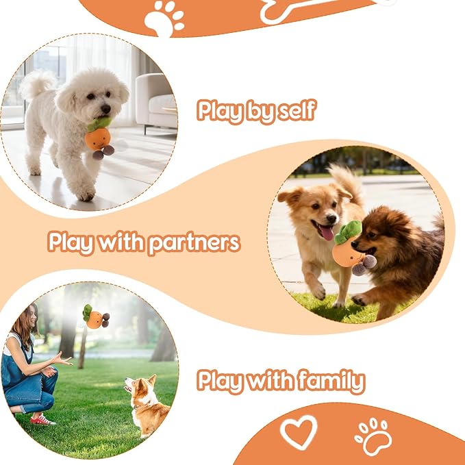 Pet Dog Cat Chew Toy: Fun, Playful, Cute, and Durable (Citrus)