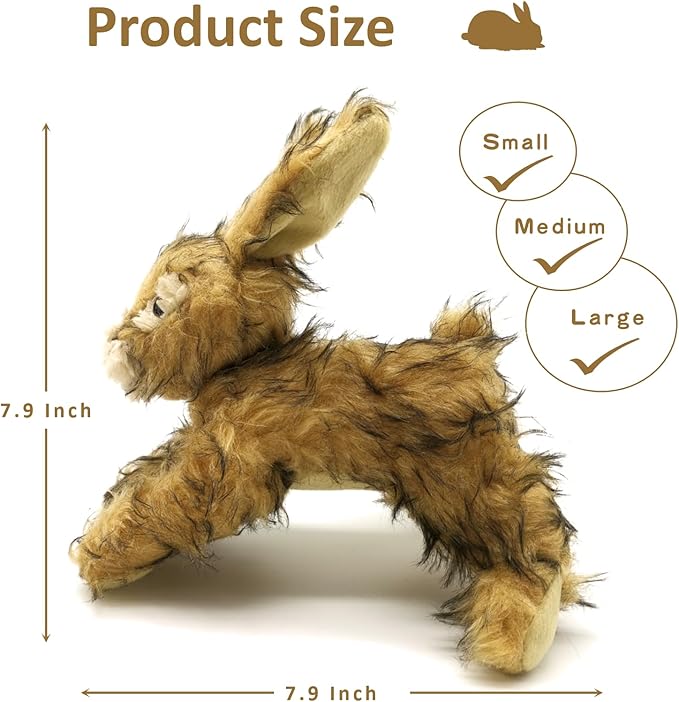 JKW Pet Dog Toys, Plush & Stuffed Rabbit Toys, Squeaky Puppy Cute Toys, Small & Medium Dog Chew Toy, 8.5 Inch