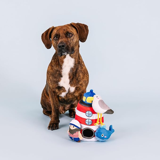 Fringe Studio Plush Dog Toy Set, Interactive Hide and Seek Play, Ships Ahoy, Pet Shop Collection (289248)