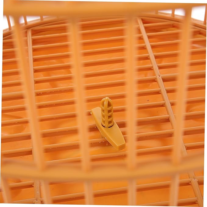 Toyvian Decorative Hanging Plastic Bird Cage for Small Animals Round Shaped Multi Functional Pet Cage for Parakeets Hamsters Small Parrots and Stylish Design