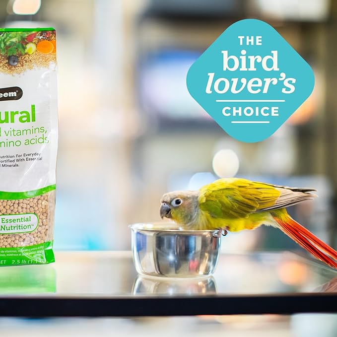 ZuPreem True Harvest Bird Pellets, Daily Bird Food for Parrot, Conure, Caique, African Grey, Eclectus, Small Cockatoo, Core Nutrition with Added Vitamins, Parrot Food (ML, 20 lbs)