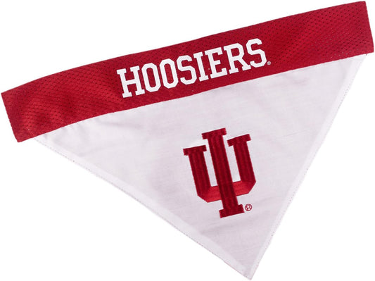 Pets First Collegiate Pet Accessories, Reversible Bandana, Indiana Hoosiers, Small/Medium