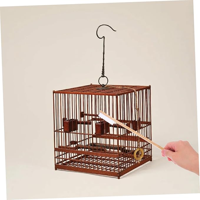 Toddmomy 2pcs Multi-Purpose Bird Cage Cleaning Brush Scoop Easy to Use Set for Feeder Perch Coop Pet Supplies Maintenance