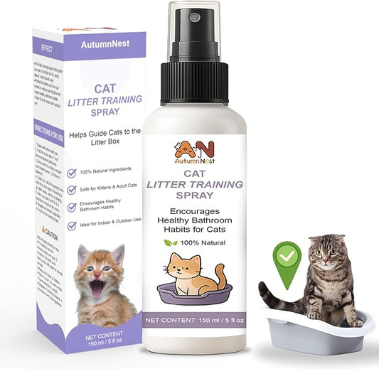 Cat Litter Training Spray – 150ml Natural Attractant for Cats & Kittens – Helps Guide Proper Litter Box Use – Indoor Toilet Training Aid