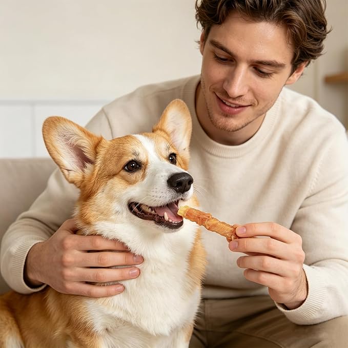 MON2SUN Rawhide Free Dog Treats, 4 Inch Chicken Wrapped Cod Fillet Dog Snacks for Small Dogs, Soft and Training Treats, 20oz (56 Count-Pack of 1)