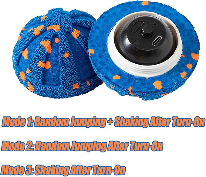 Interactive Dog Toys Dog Balls Moving Dog Toy Ball - Self Playing Ball with 3 Modes, Jumping & Shaking Interactive Toy for Boredom, Outdoor Indoor Fun for Cats and Small Medium Dogs (Yellow)