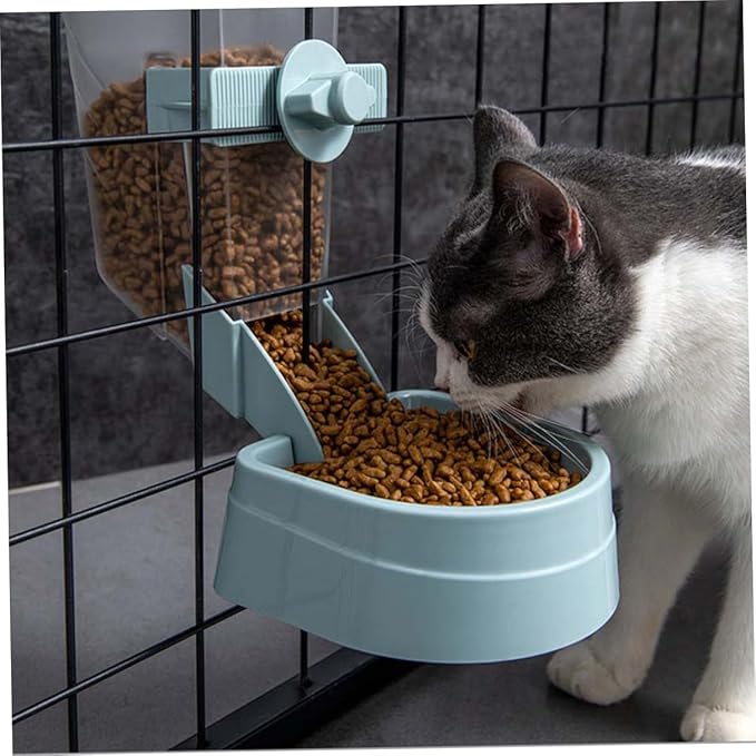 Automatic Hanging Bird Feeder and Refillable Hamster Feeder Multi-Function Pet Food Dispenser for Small Birds and Rodents Outdoor Cage Use