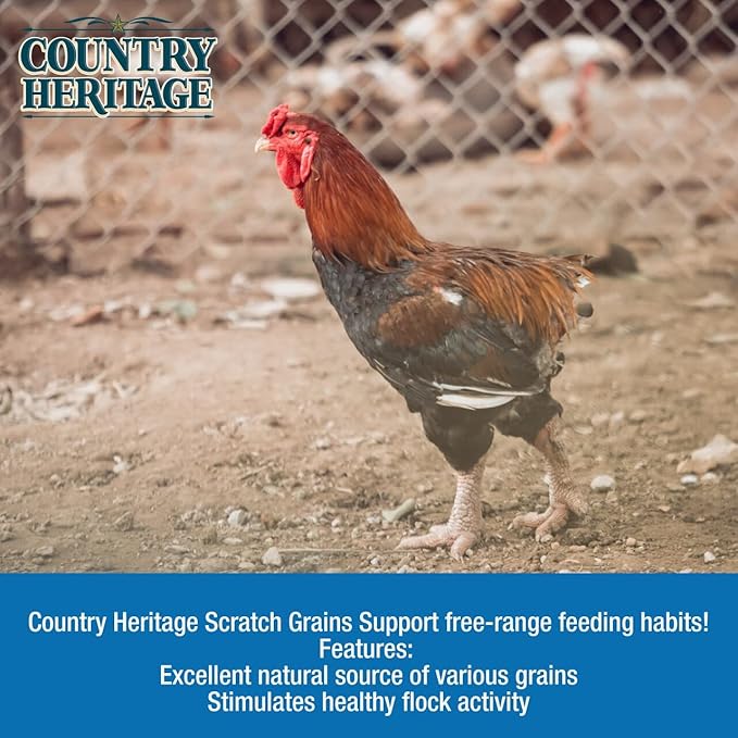 Country Heritage Scratch Grains with Blended Oats for Chickens Poultry 50 Pounds