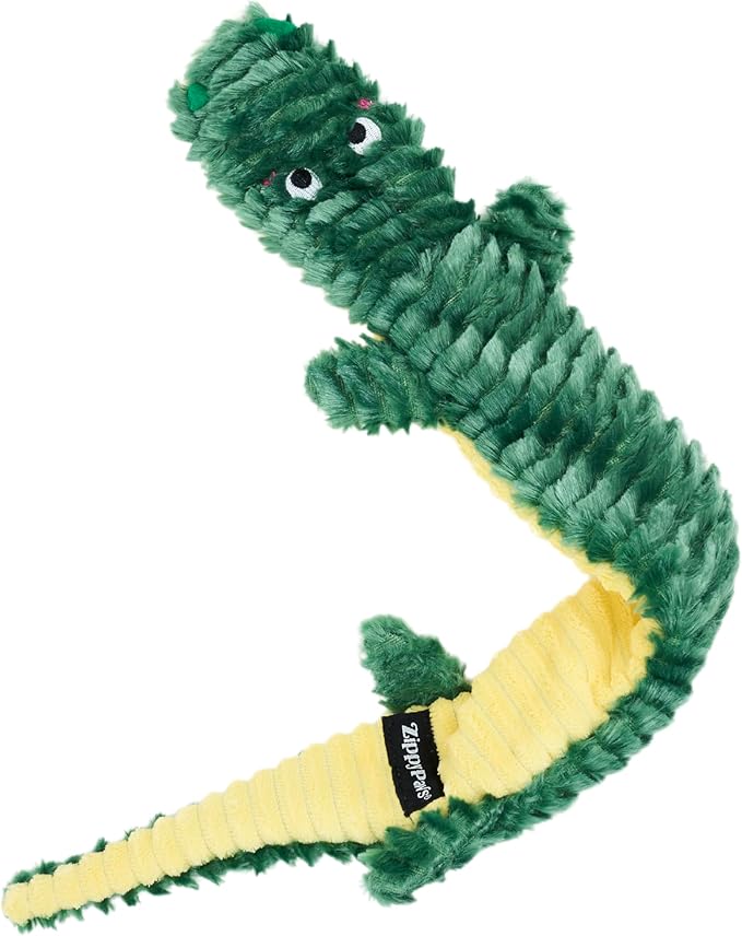ZippyPaws Rope Reptilez Dog Toy – Rope & Plush Tug Toy (Alligator)