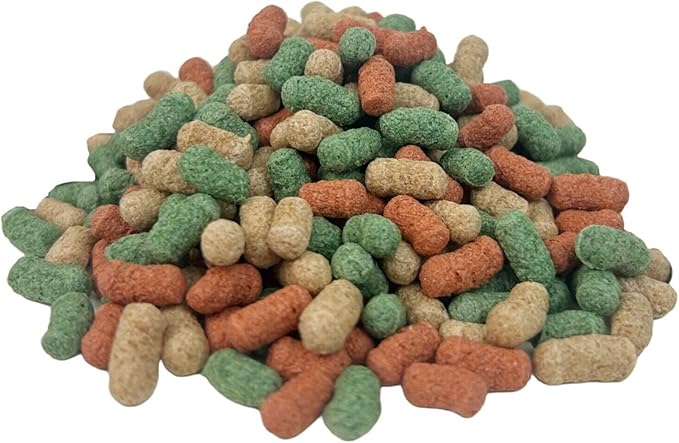 Koi, Pond & Turtle 7/16" x 5/32" 25% Protein Floating Sticks. Spirulina, Color Enhancing & Wheat Germ Sticks for Koi, All Pond Fish, Aquatic Turtles...WL…1-lb Poly Bag