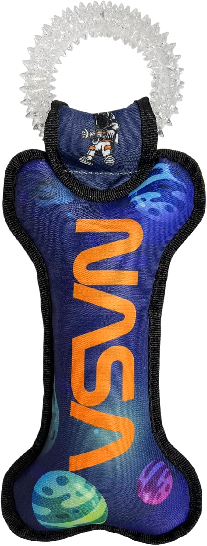Pets First NASA Dog Toy with Planets. - Tough Nylon Pet Toy with Double Trim Stitching & Inner Squeaker