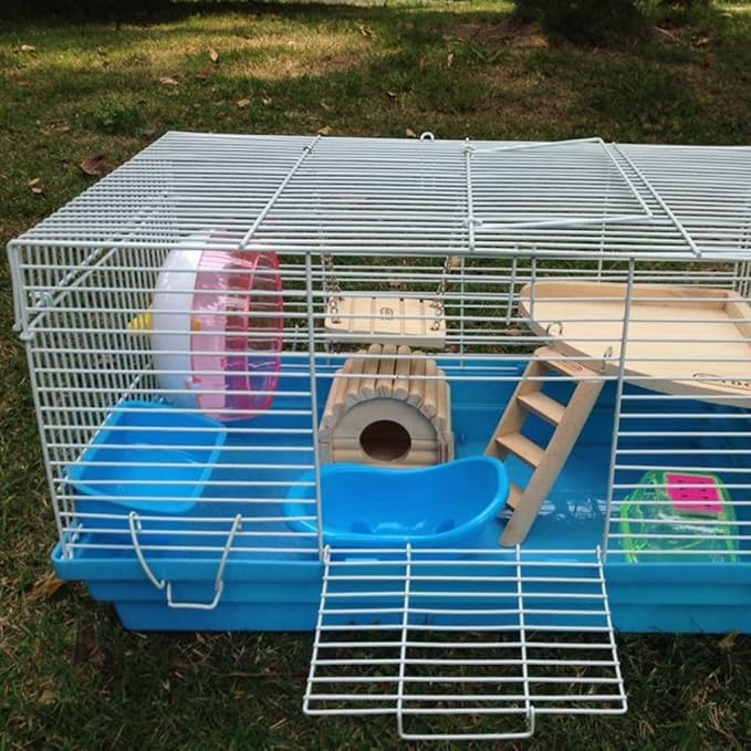 Small Pet Feeding Dish for Case Food Bowl with Hooks Cup Bird Cage Water Bowl for Birds Hamster Puppy Rabbi Pink Plastic