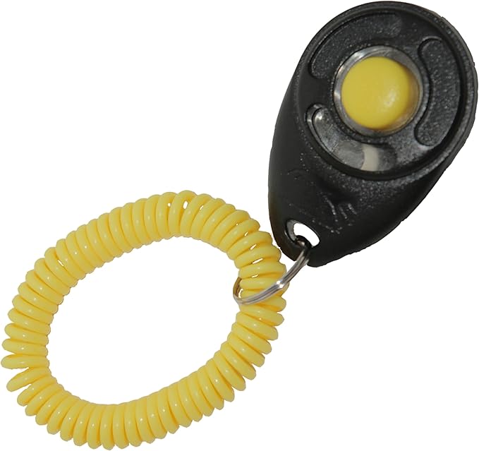 StarMark Black and Yellow Training Clicker with Yellow Wristband