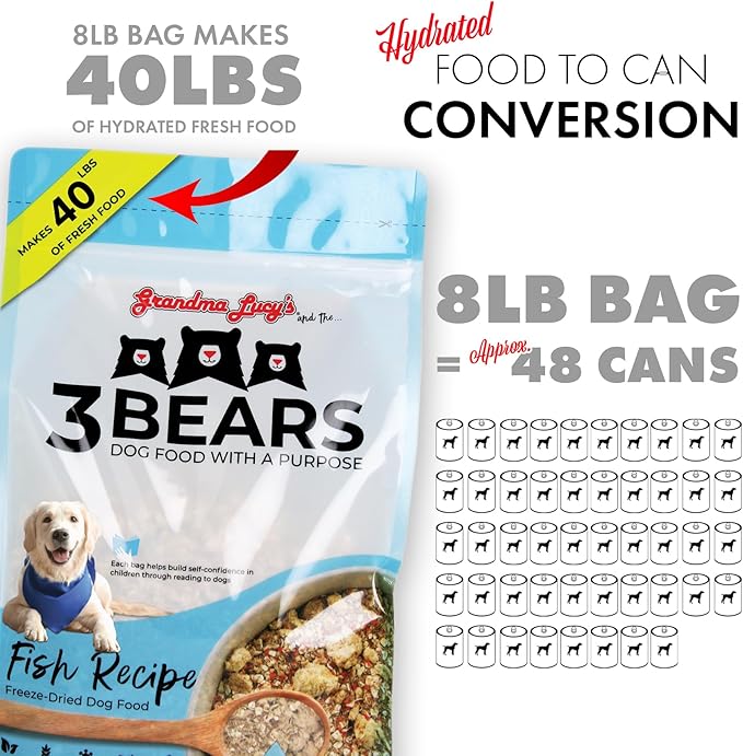grandma lucy's 3 Bears Fish Dog Food - 1lb (Pack of 2)