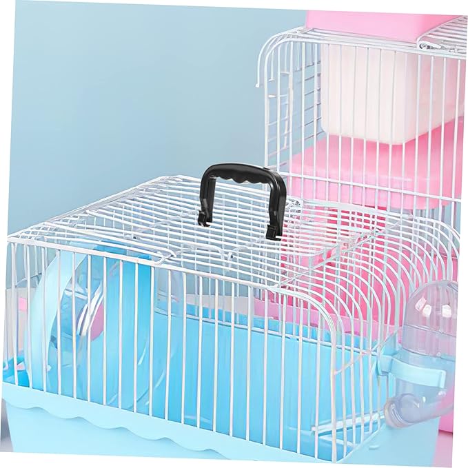 VANZACK 5pcs Portable Plastic Handles for Pet Cages Lightweight Easy Use Bird Cage Handles for Hamsters and Comfortable Grip for Outdoor Carrying