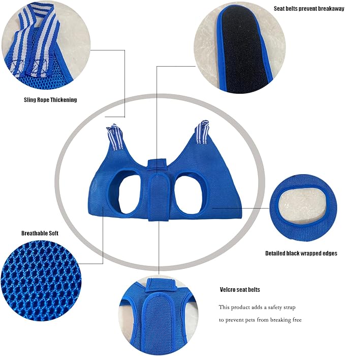 Cat and Dog Grooming Hammock with Safety Belt for Nail Clipping、Grooming,Cat Bathing Bag for cat Nail Trimming,Pet Claw Care Bag, Dog Grooming Harness（XS,Be Sure to Check The Size Chart）