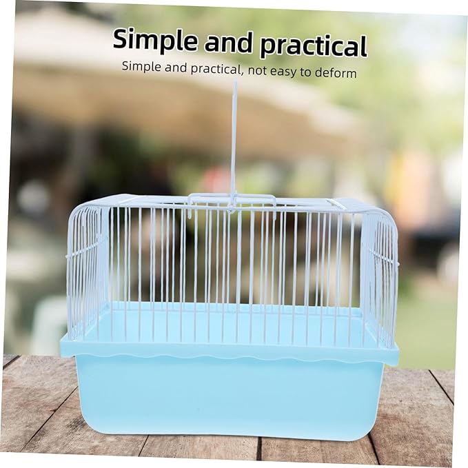 ibasenice Portable Lightweight Bird Carrier Cage for Small Pets Versatile Travel Indoor Use for Lovebirds Parakeets Cockatiels and Finches Observation Window