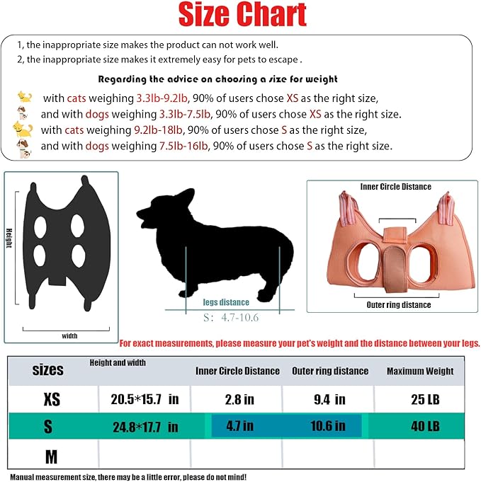 Cat and Dog Grooming Hammock with Safety Belt for Nail Clipping、Grooming,Cat Bathing Bag for cat Nail Trimming,Cat Claw Care Bag, Dog Grooming Harness（S,Be Sure to Check The Size Chart）