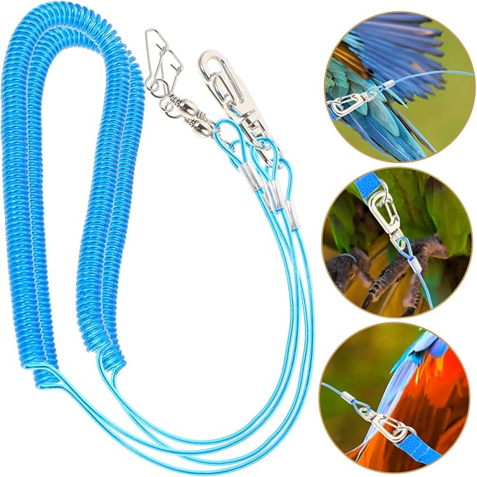 NOLITOY 8pcs Birdcages Accessories Parrot Harness Leash for Outdoor Flying Lightweight and Bird Harness Kit