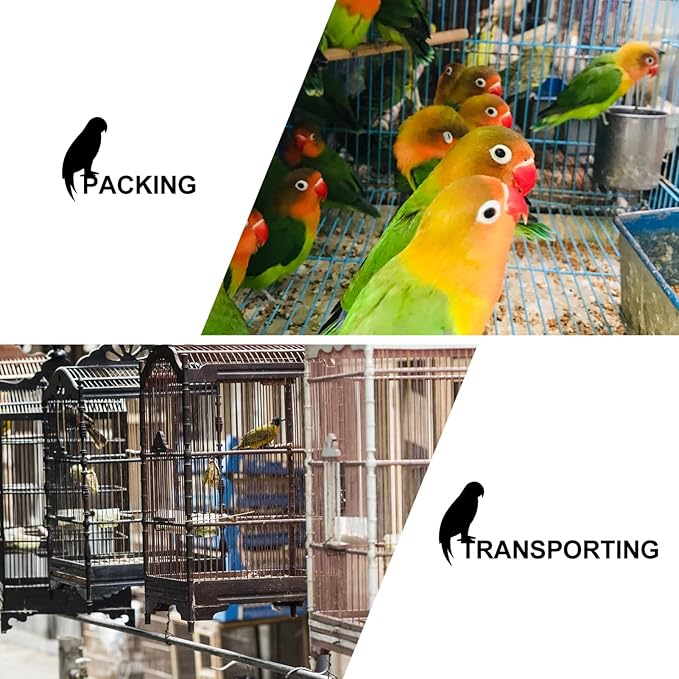 Kisangel 5pcs Parrot Packing Net Bag Waterproof Bird Cage Storage Bag High Elastic Cloth for Safe Transport of PET Birds Random Color