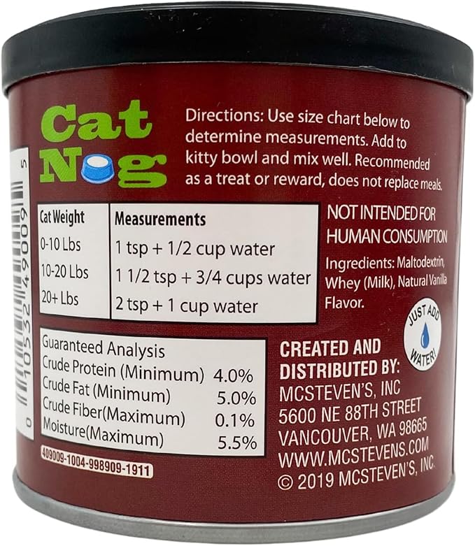Needzo Cat Eggnog Drink Mix, Vanilla Flavored Powdered Treat, for Cats, 3 Ounces (Pack of 2)