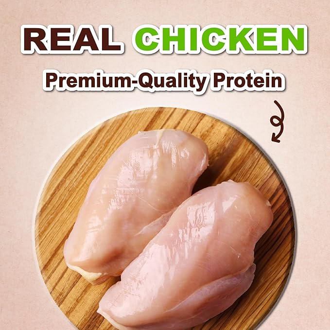 A Freschi srl Chicken Dog Treats, All Natural, Healthy & Easily Digestible, Low-Fat Puppy Chews, Human Grade Training & Rewards Dog Snacks, Rice Bone, 16 oz Pack