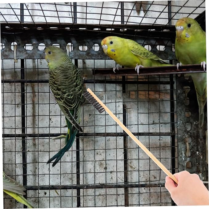 BESPORTBLE 2pcs Bird Cage Cleaning Brush Set Pet Bird Cage Cleaning Tools Brush Shovel for Stain Droppings Removal