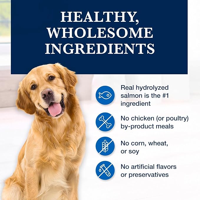 Blue Buffalo Natural Veterinary Diet HF Hydrolyzed for Food Intolerance Wet Dog Food, Veterinarian Prescription Required, Salmon Recipe, 12.5-oz. Cans (12 Count)