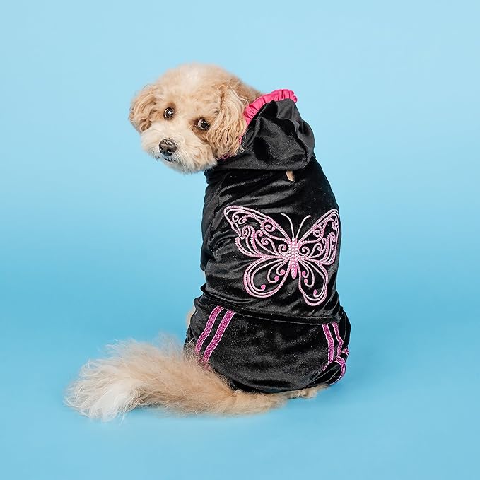 Doggy Parton Sparkle Butterfly Track Suit - M