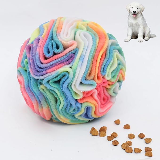 Ablechien Snuffle Ball for Dogs, Puppy Treat Toy, Interactive Foraging Puzzle Ball Toy, Enrichment Toys for Large Dogs, Sniffle Interactive Treat Balls