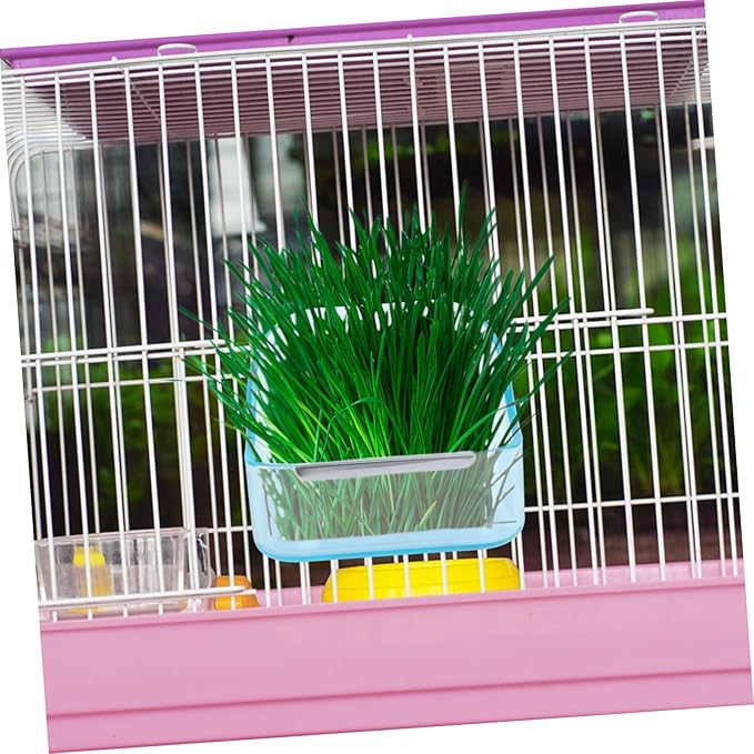 Yardwe Pet Cage Food Container Rabbit Feeding Bowl Convenient Hanging for Small Animals
