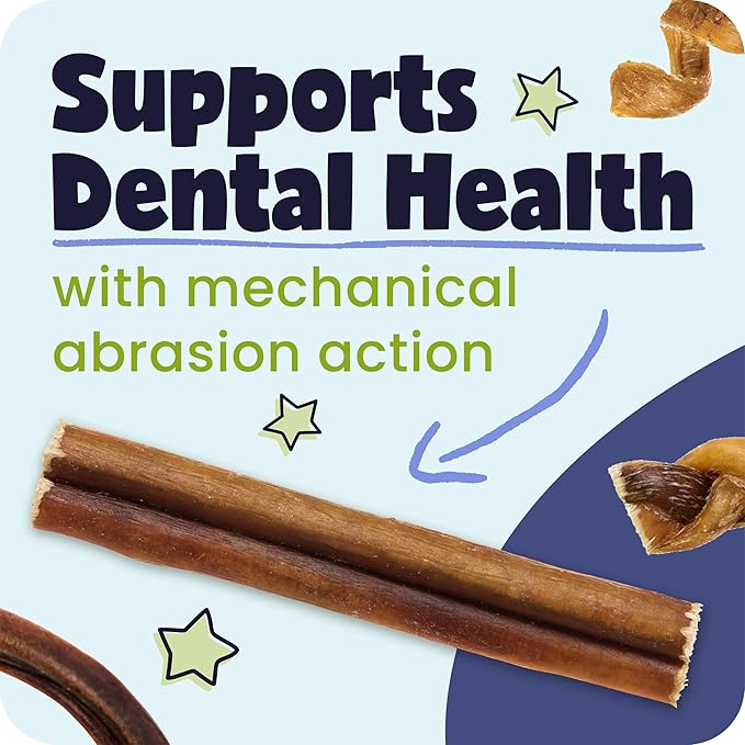 Pawstruck Natural 12” Braided Bully Sticks for Dogs - Tough, Long-Lasting, Rawhide-Free, Low Odor, Healthy Single Ingredient Chew Treat for Aggressive Chewers - 10 Count - Packaging May Vary