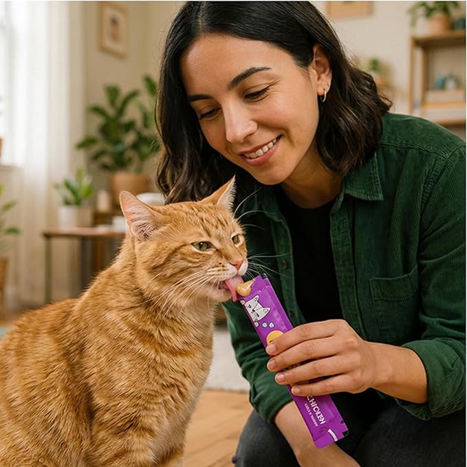 Catstages Purrfect Squeeze Lickable Cat Treats, Creamy Purée Squeezable Treat & Topper, 0.5 oz Tubes, 50-Count, 4-Flavor Variety Pack