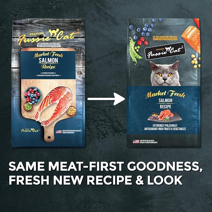 Fussie Cat Market Fresh Salmon Recipe, Dry Cat Food, 3.5lb Bag