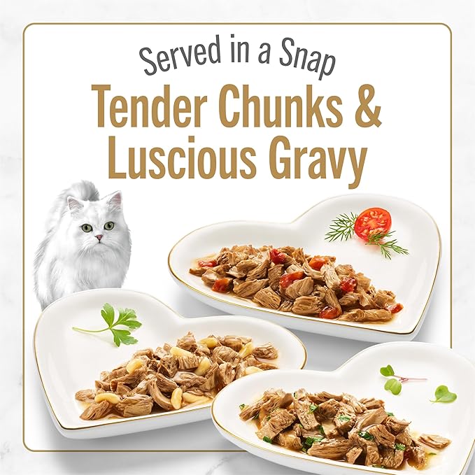 Purina Fancy Feast Gourmet Wet Cat Food Variety Pack, Petites Gravy Collection, break-apart tubs, 24 servings - (Pack of 12) 2.8 oz. Tubs