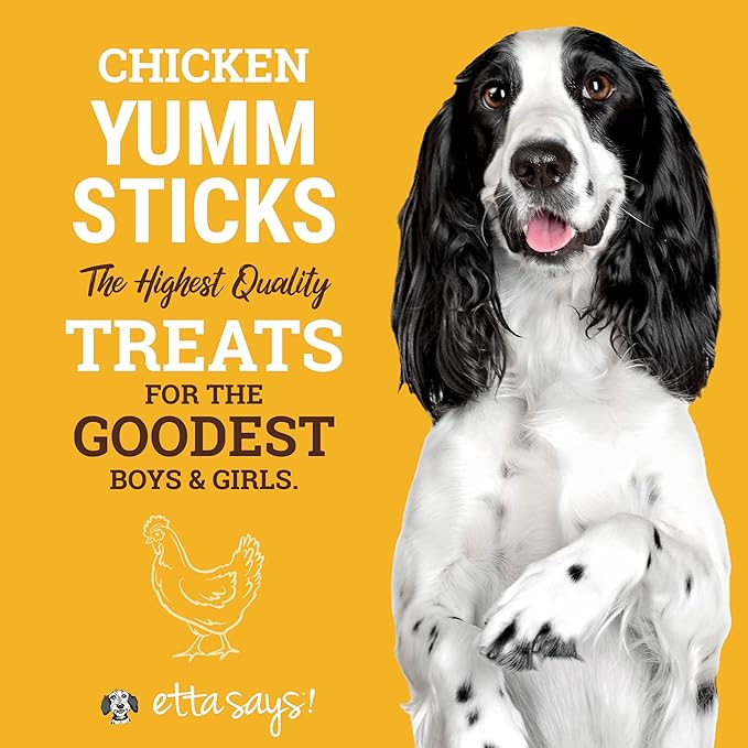 ETTA SAYS! Yumm Meat Sticks Treats for Dogs – Made in the USA, Human Grade, No Added Hormones, No Nitrates and MSG, Gluten-Free (Variety, 24 Count Pack of 1)